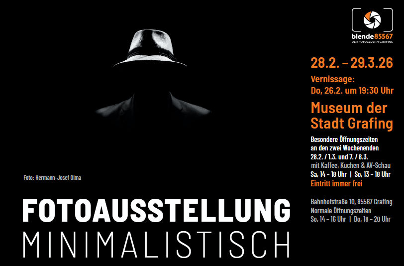 Plakat für die Ausstellung Minimalistisch