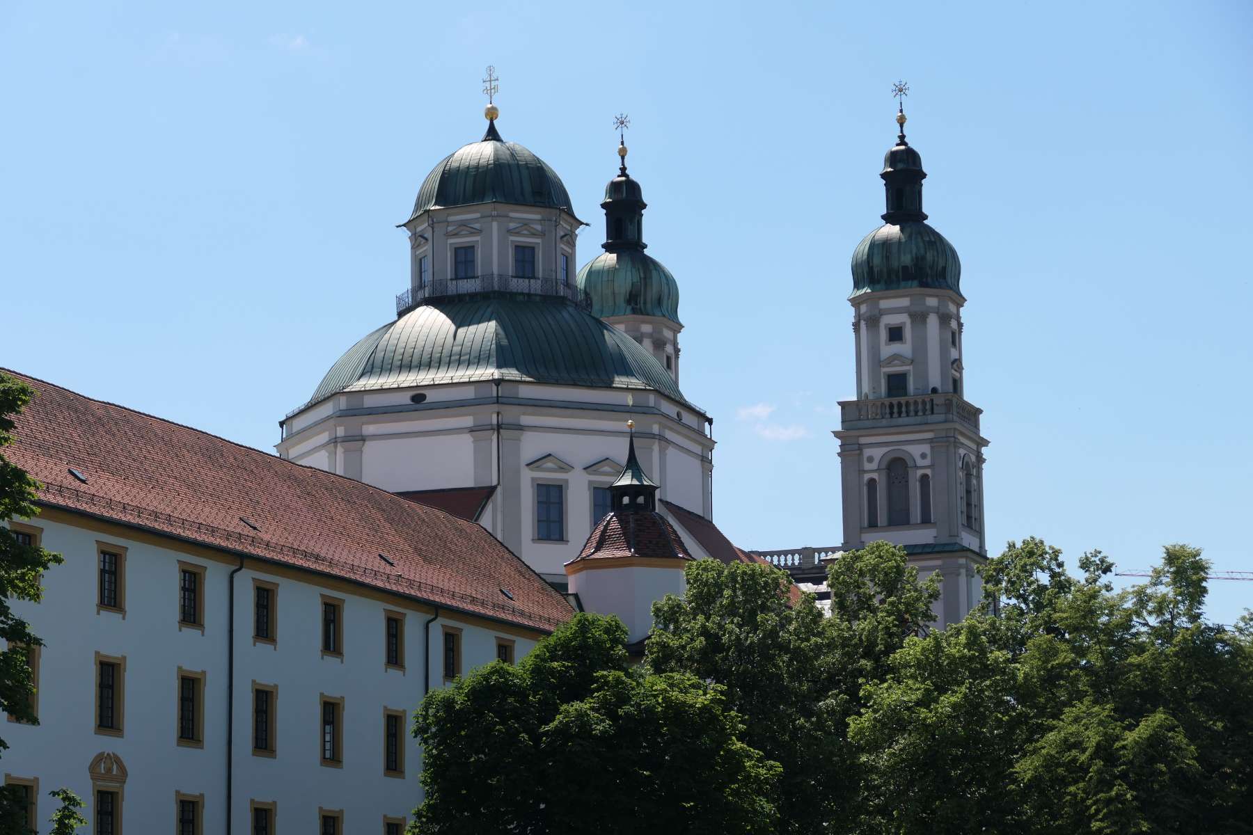 Blick auf die Kemptner Basilika und Residenz