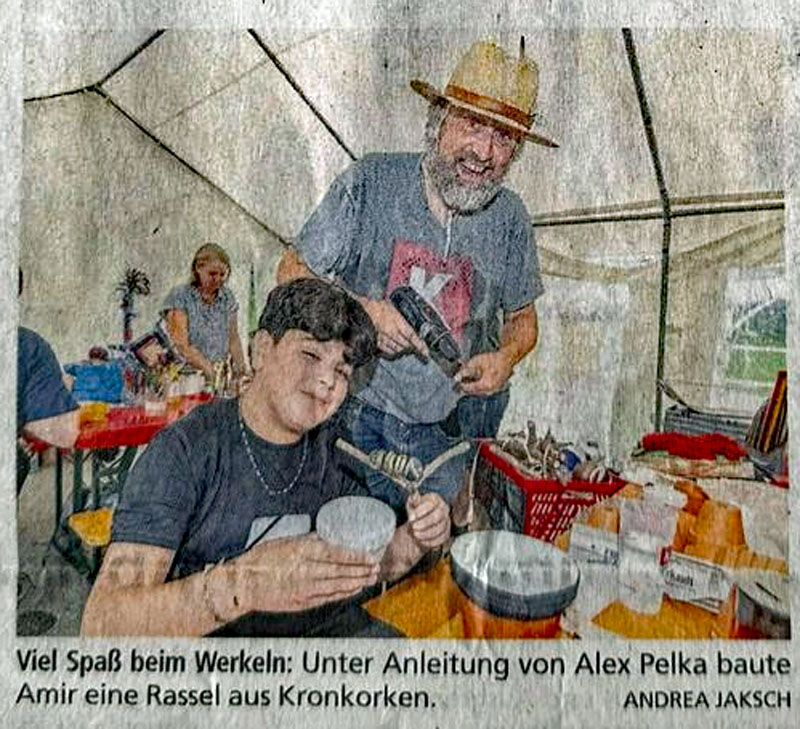 Ausschnitt aus dem Zeitungsartikel vom Kult im Merkur